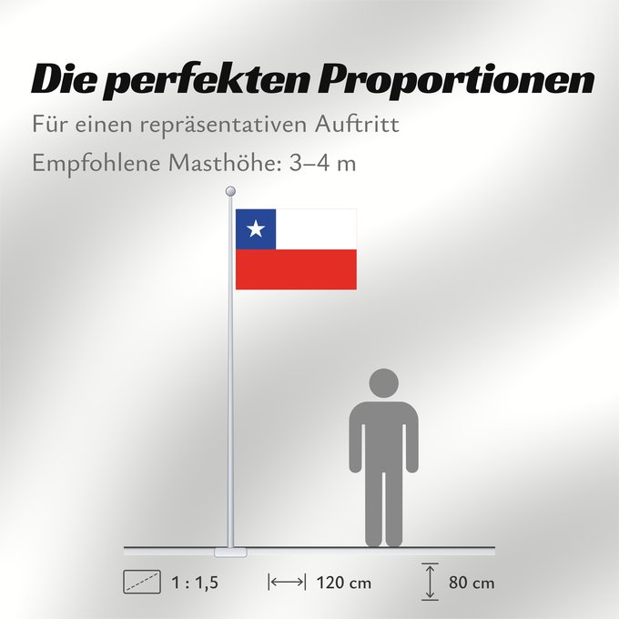 Proportionen der Flagge: Chile	It is easy to put a border around this flag image	Chili	Cile	علم تشيلي	Национално знаме на Чили	ཅི་ལི། དར་ཆ།	Chilen	דגל צ ילה	チリの国旗	칠레의 국기	Флаг Чили	Čila	Chiles	Şili Cumhuriyeti	Прапор Чилі	​智利國旗