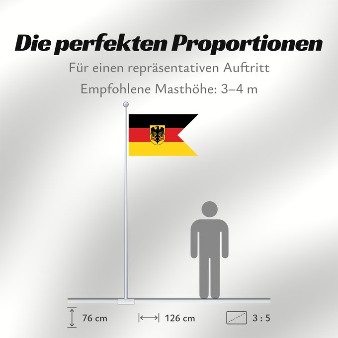 Proportionen der Flagge: German Consular Ensign