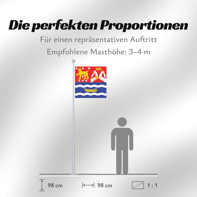 Proportionen der Flagge: Etelä-Suomen lääni