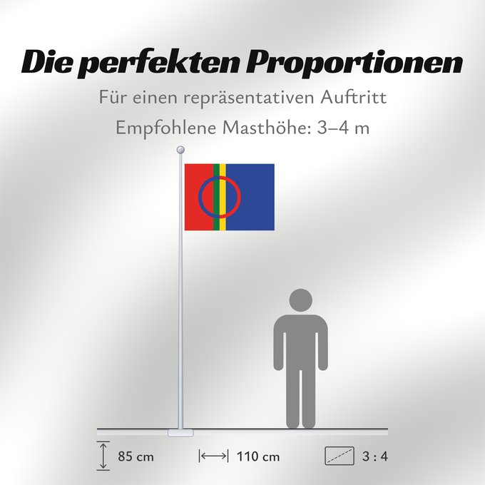 Proportionen der Flagge: Sami	The Sami	Laponie	Laponia	Lappland	Lapponia	Sámská vlajka	Samea	Saamen	Det samiske flagget	Sámi leavga	Samernas