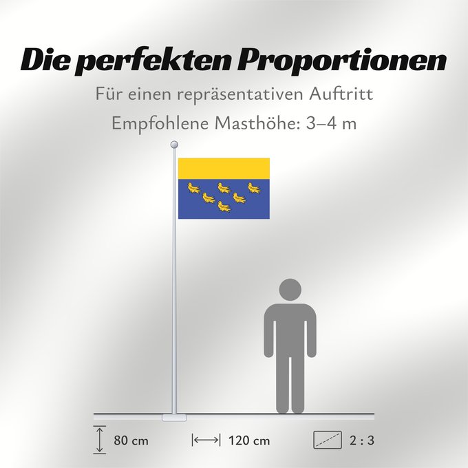 Proportionen der Flagge: West Sussex