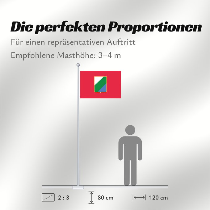 Proportionen der Flagge: Abruzzo