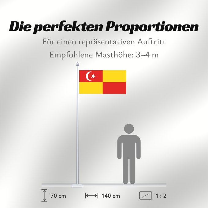 Proportionen der Flagge: Selangor	Selangor 	Malaysian state Selangor