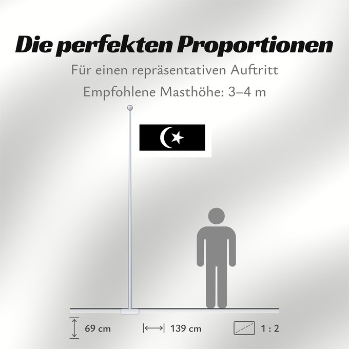 Proportionen der Flagge: Terengganu	Malaysian state Terengganu