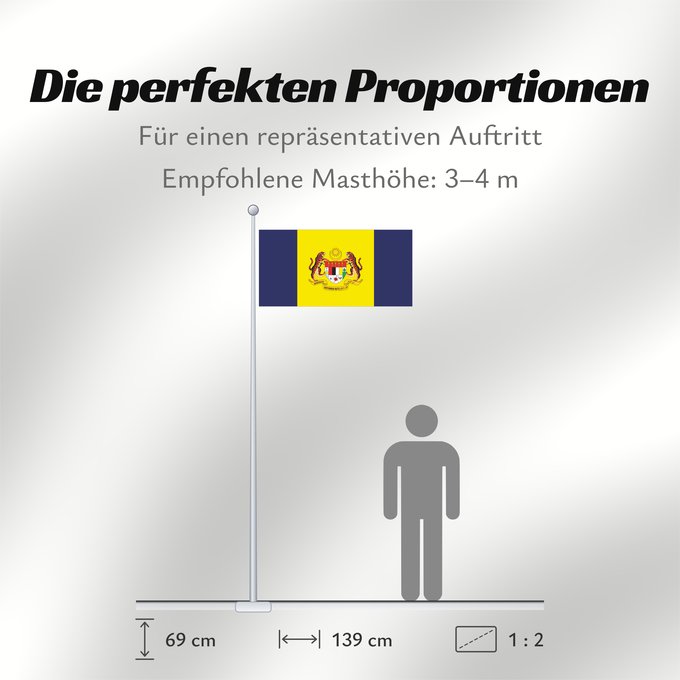 Proportionen der Flagge: Putrajaya	Putrajaya, Malaysia	Putrajaya 