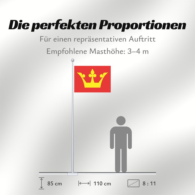 Proportionen der Flagge: Vestfold	County of Vestfold, Norway	comté de Vestfold