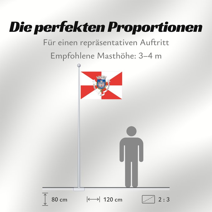 Proportionen der Flagge: Santarém