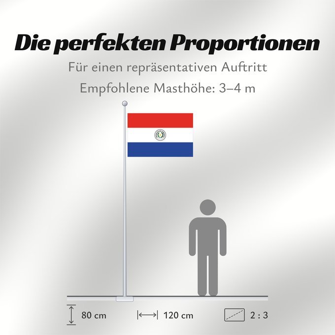Proportionen der Flagge: Paraguay Paraguay obverse علم باراغواي پرچم پاراگوئه روی پرچم Флаг Парагвая
