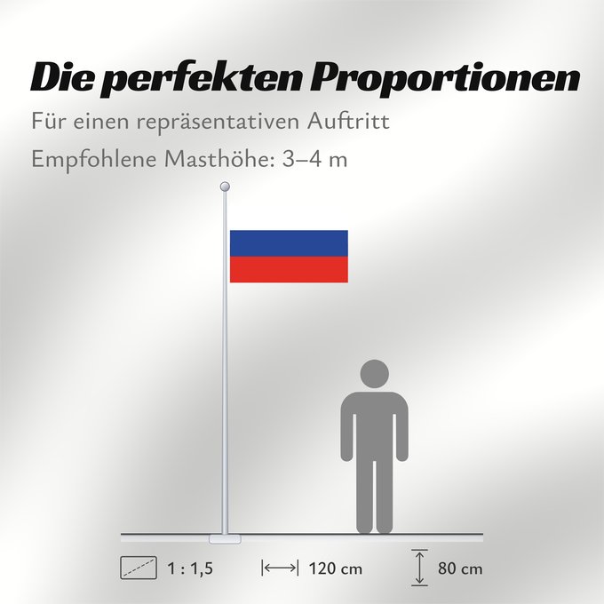 Proportionen der Flagge: Russia Russian Federation Russie Rusia Russische Föderation