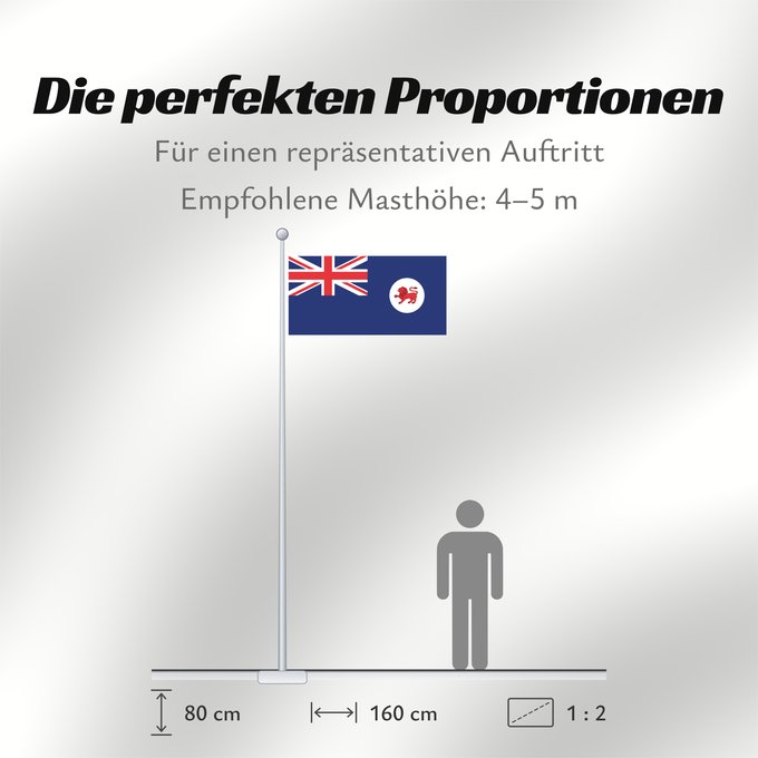 Proportionen der Flagge: Tasmania	Tasmanie	Tasmanien