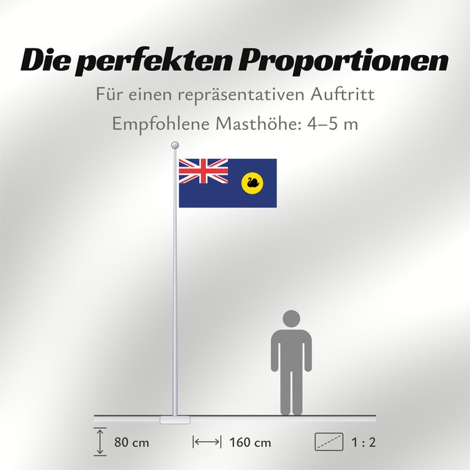 Proportionen der Flagge: Western Australia	Australie-Occidentale	Australia Occidental	Westaustralien