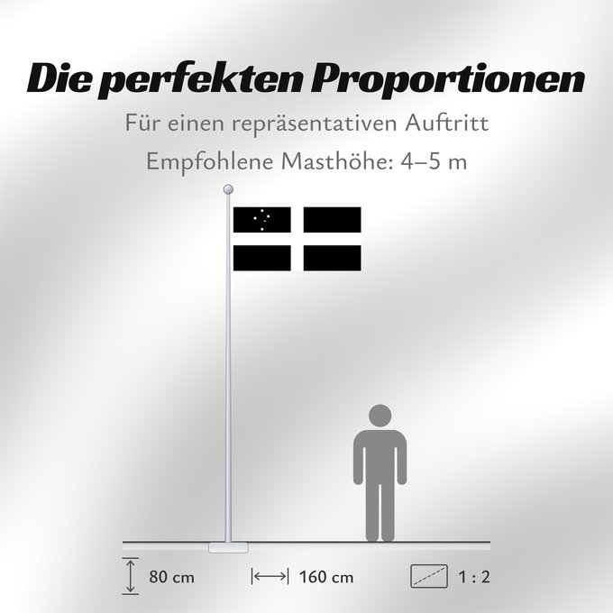 Proportionen der Flagge: Australian Cornish herritage