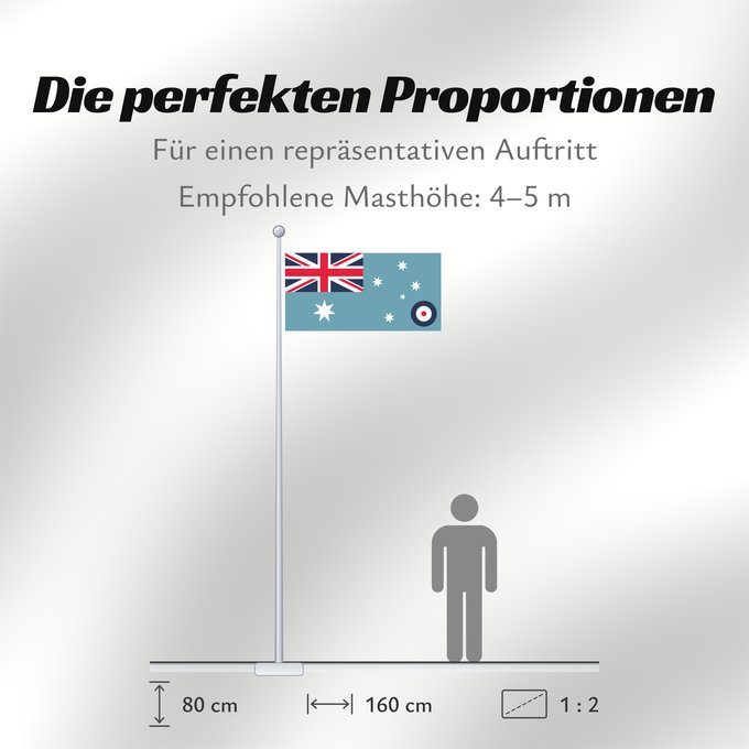 Proportionen der Flagge: Ensign of the Royal Australian Air Force 1948-1982