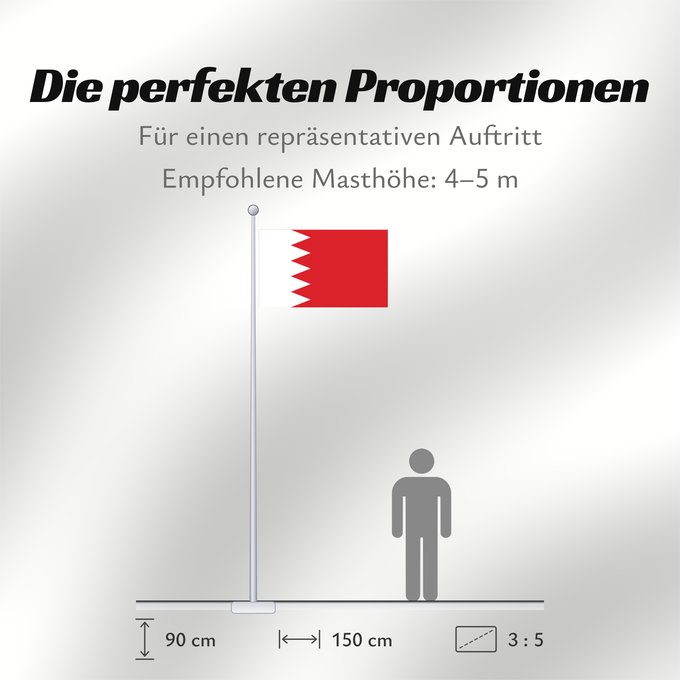 Proportionen der Flagge: Bahrain	Bahreïn	Baréin	Bahrein	علم البحرين	Bahreina	Bahrainin	Флаг Бахрейна	Bahrajna	Bahrains	Прапор Бахрейну	Quốc kỳ Bahrain