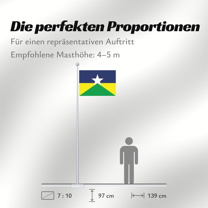 Proportionen der Flagge: Rondônia
