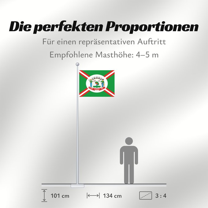 Proportionen der Flagge: Caarapo MatoGrossodoSul Brasil Caarapó Município de Caarapó no Estado de Mato Grosso do Sul