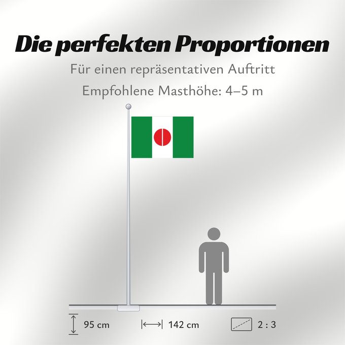 Proportionen der Flagge: Cambe Parana Brasil Cambé Município de Cambé no Estado do Paraná, Brasil