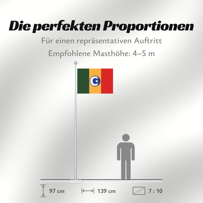 Proportionen der Flagge: Colorado do oeste Colorado do Oeste Município de Colorado do Oeste no Estado de Rondônia