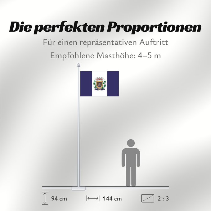 Proportionen der Flagge: Leme SaoPaulo Brasil	Leme	Município de Leme no Estado de São Paulo