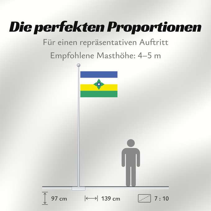 Proportionen der Flagge: Rondonia vilhena	Municipality of Vilhena in the State of Rondônia	Vilhena