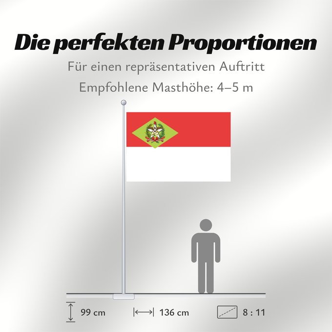 Proportionen der Flagge: Santa Catarina