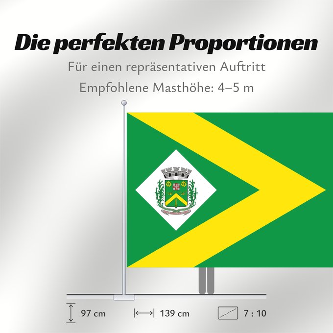 Proportionen der Flagge: SantaBarbaradOeste SaoPaulo Brasil	Santa Bárbara d'Oeste	Município de Santa Bárbara d Oeste no Estado de São Paulo