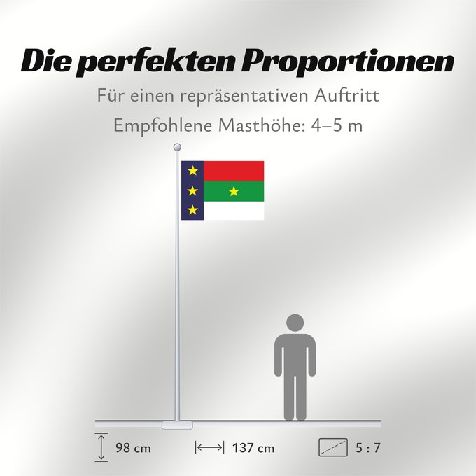 Proportionen der Flagge: Vitoria da Conquista Vitória da Conquista Pt Vitória da Conquista