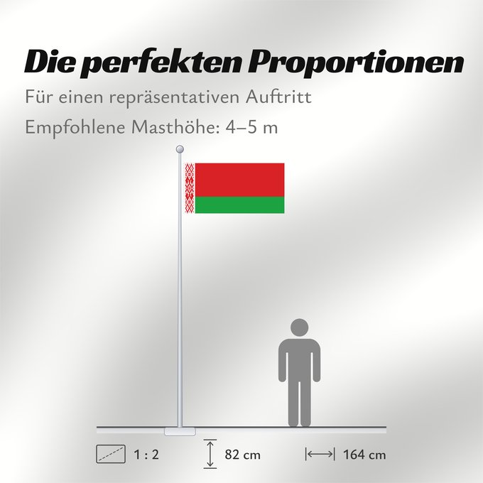 Proportionen der Flagge: Belarus  1995–2012	Belarus (1995–2012)	Biélorussie (1995–2012)	Bielorrusia (1995–2012)	Bielorussia (1995–2012)	Belarus 1995-2012