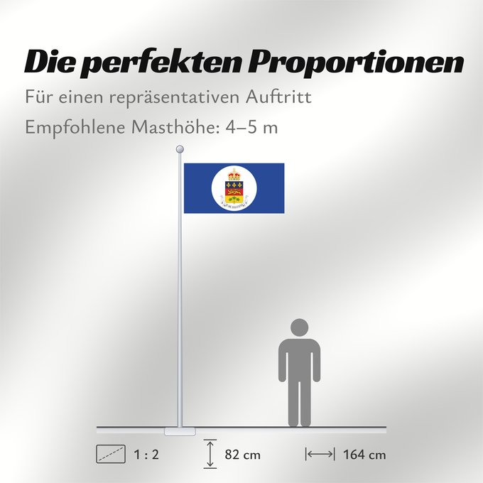 Proportionen der Flagge: Lieutenant-Governor of Quebec	Lieutenant-gouverneur du Québec	Teniente Gobernador de Quebec	Lieutenantgouverneur von Quebec	Luogotenente Governatore del Quebec