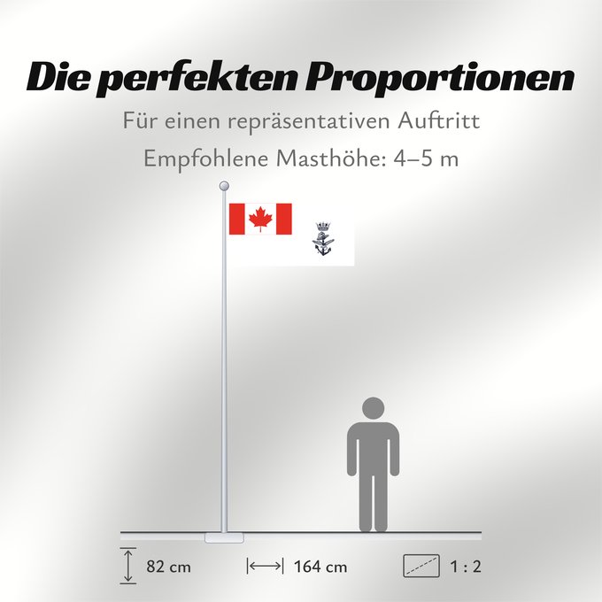 Proportionen der Flagge: Naval Jack of Canada
