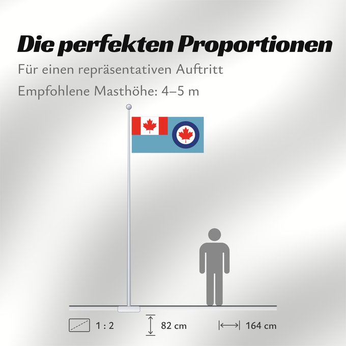 Proportionen der Flagge: Royal Canadian Air Force ensign