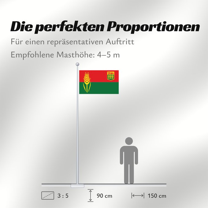 Proportionen der Flagge: Saskatchewan 60th Anniversary