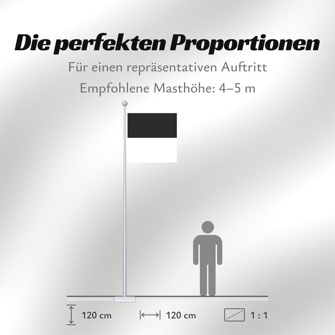 Proportionen der Flagge: Canton of Fribourg Fribourg Kanton Freiburg