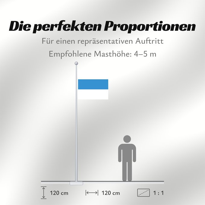 Proportionen der Flagge: Canton of Zug	Zoug	Zug	Canton of Zug in Switzerland