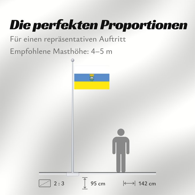 Proportionen der Flagge: Ñuñoa Ñuñoa, Chile