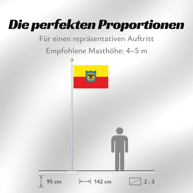 Proportionen der Flagge: Bogotá D.C  Cundinamarca	Ciudad de Bogotá  Colombia