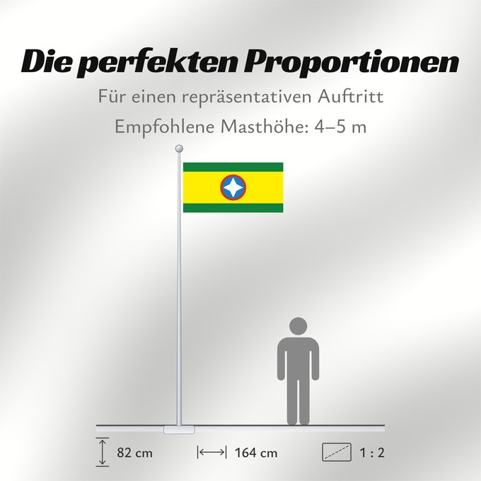 Proportionen der Flagge: Bucaramanga