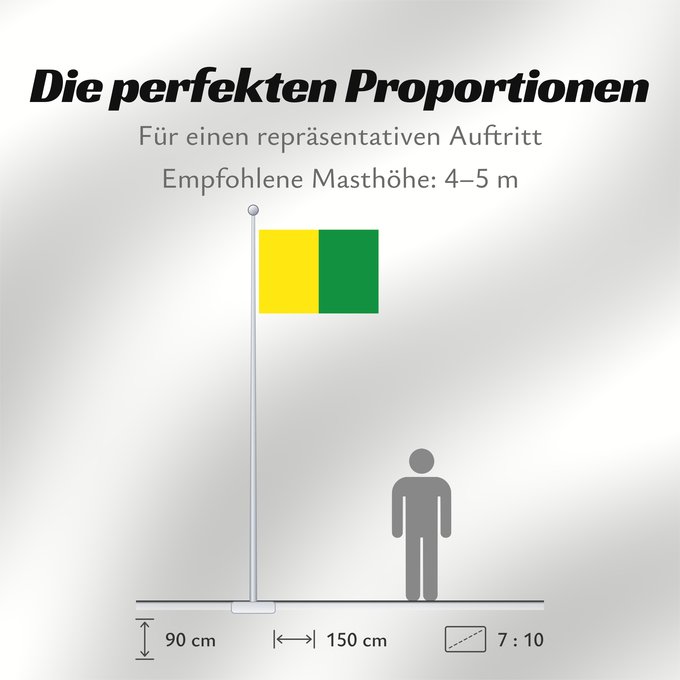 Proportionen der Flagge: Caldas Caldas, Colombia
