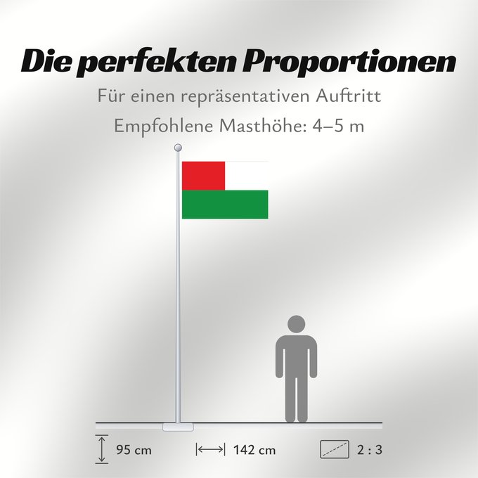 Proportionen der Flagge: El Santuario  Antioquia	El Santuario (Antioquia)	Municipio de El Santuario  Antioquia   Consta de dos fajas la superior dividida en dos y en los colores Rojo y Blanco; Verde esmeralda a todo lo largo de la faja inferior