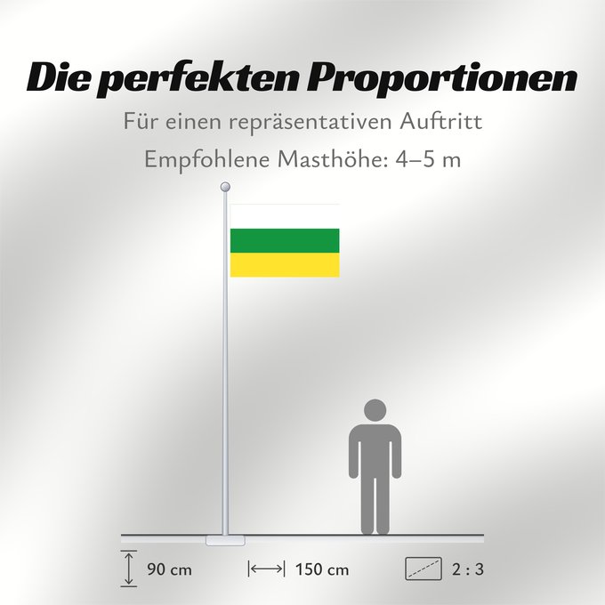 Proportionen der Flagge: Huila	Huila, Colombia