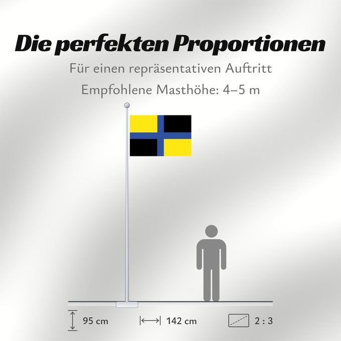 Proportionen der Flagge: Jamundí Valle Colombia