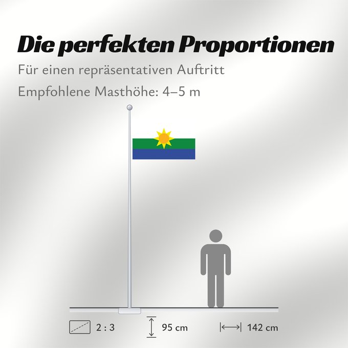 Proportionen der Flagge: Leticia  Colombia	Leticia	Municipio de Leticia  Amazonas - Colombia