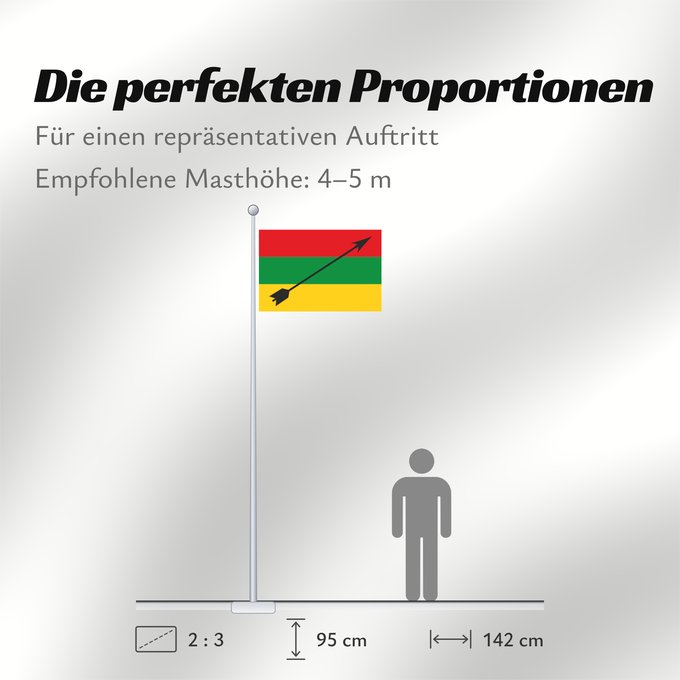 Proportionen der Flagge: Neiva  Huila	Ciudad de Neiva  Huila