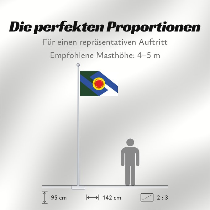Proportionen der Flagge: Puerto Inírida  Guainía	Puerto Inírida	Municipio de Puerto Inírida  Guainía