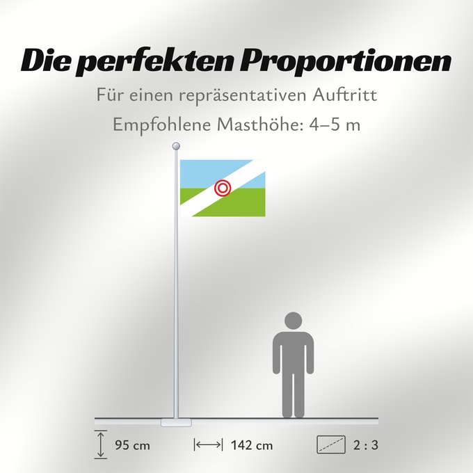 Proportionen der Flagge: Tauramena  Casanare	Tauramena	Municipio de Tauramena  Casanare