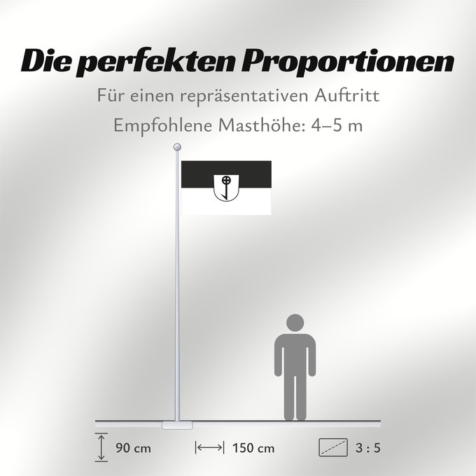 Proportionen der Flagge: Frickenhausen (Region Stuttgart)