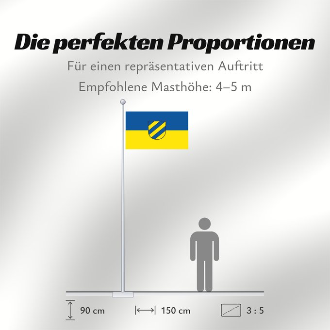 Proportionen der Flagge: Plochingen (Region Stuttgart)