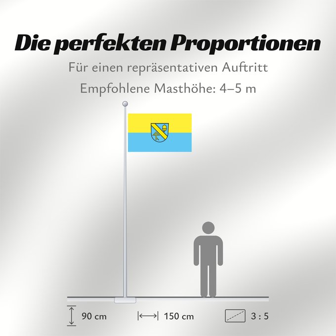 Proportionen der Flagge: Aichwald (Region Stuttgart)