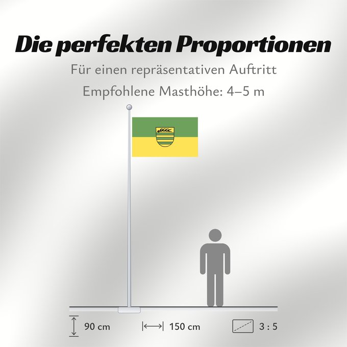 Proportionen der Flagge: Aichtal (Region Stuttgart)