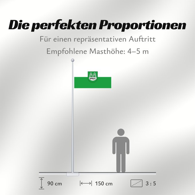 Proportionen der Flagge: Bad Boll (Region Stuttgart)